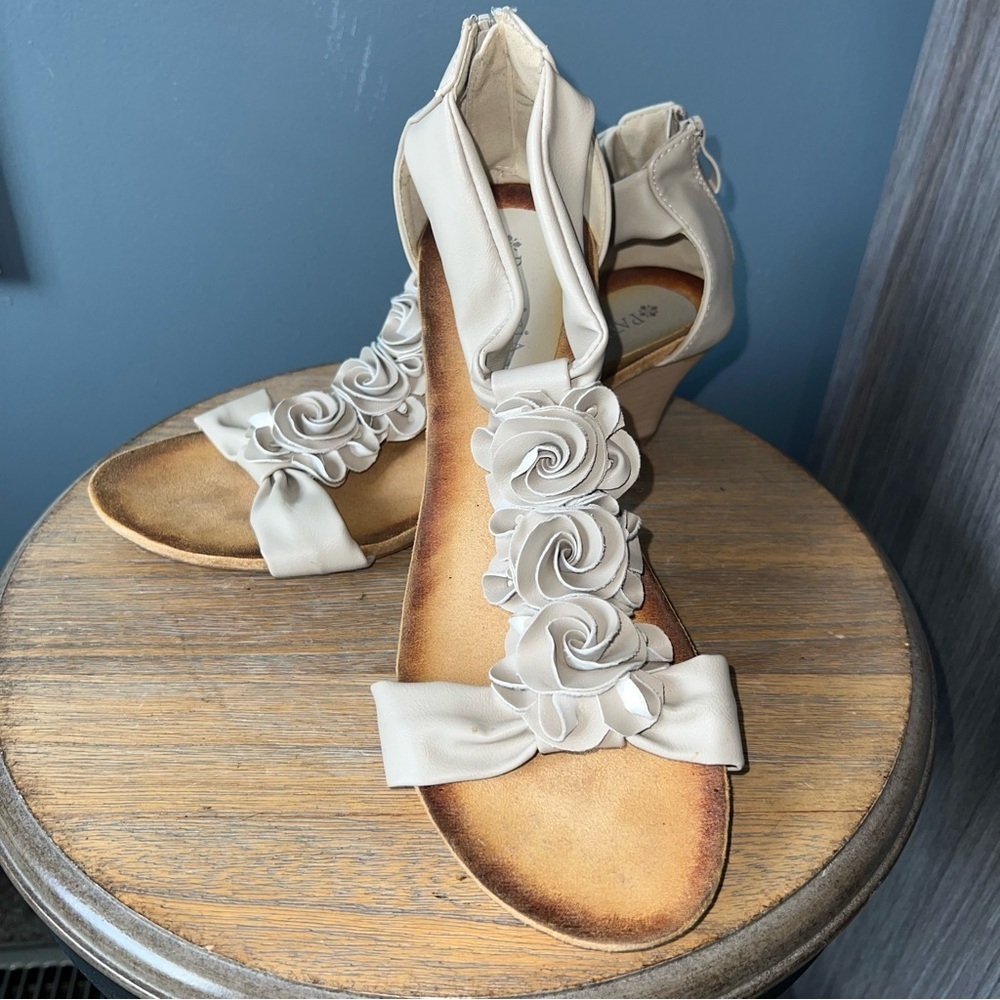 Patrizia Harlequin Flower Wedge Sandals